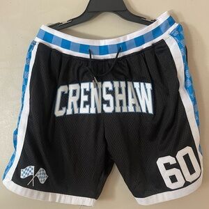 Black and Blue Crenshaw  Men's Shorts